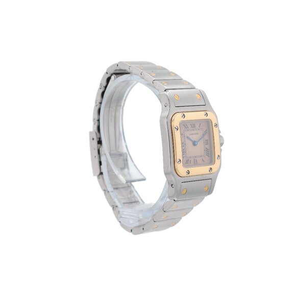 Cartier Santos 1057930 24mm Dirty White Roman Numeral Dial Fixed Bezel Santos - Picture 9 of 10